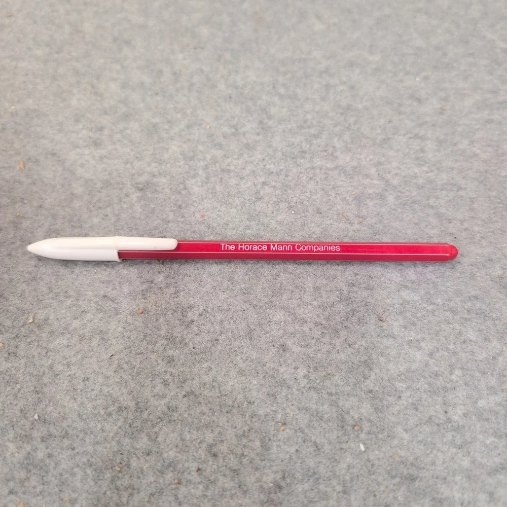 Vintage The Horace Mann Companies Advertising Pen Red White Collectible VG - Picture 2 of 2